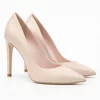 Pantofi stiletto trend piele roz pudra picture - 2
