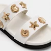 Papuci dama din Piele Eco Alba cu talpa joasa confortabila Mar picture - 2