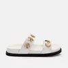 Papuci dama din Piele Eco Alba cu talpa joasa confortabila Mar picture - 3