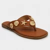 Papuci dama din Piele Eco Camel cu talpa joasa confortabila Coralia picture - 1