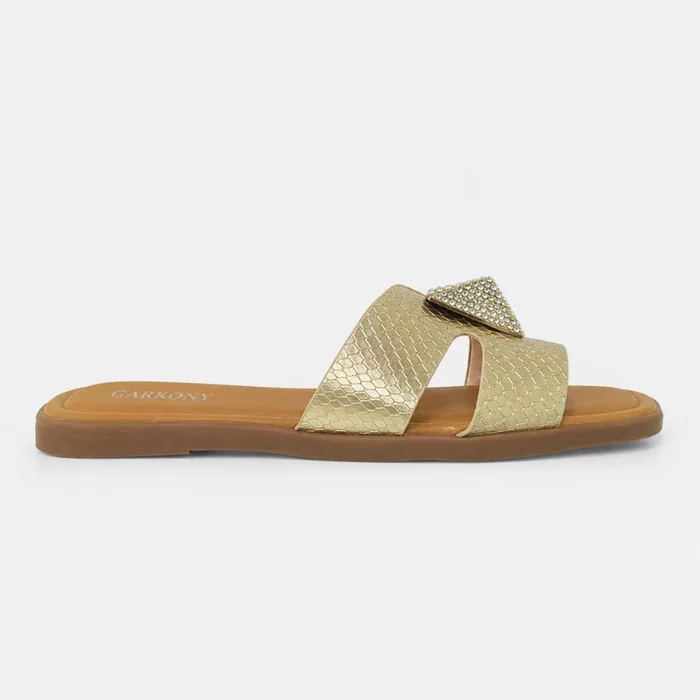 Papuci dama din Piele Eco cu talpa joasa confortabila Viki picture - 3