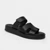 Papuci dama din Piele Naturala Neagra cu talpa joasa confortabila Lucca picture - 5