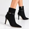 Botine damă elegante din Piele Naturală negre Nola picture - 2