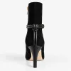 Botine damă elegante din Piele Naturală negre Nola picture - 3