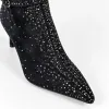 Botine dama elegante Negre cu strasuri Kaia picture - 5