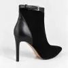 Botine dama elegante toc stiletto Piele Naturala Negre Noelle picture - 5