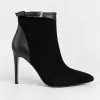 Botine dama elegante toc stiletto Piele Naturala Negre Noelle picture - 1