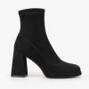 Botine dama Negre cu talpa platforma Asti -Textil strech picture - 1