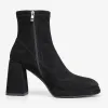 Botine dama Negre cu talpa platforma Asti -Textil strech picture - 5