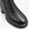 Botine dama Piele Naturala Negre box talpa platforma Pavia picture - 4