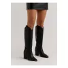 Cizme cu carambi detasabili Piele Naturala Negre Jinx picture - 2