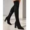 Cizme damă elegante Negre stretch Nerissa picture - 2