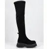Cizme damă Piele Naturala Negre cu textil stretch Riva picture - 1