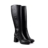 Cizme Piele Naturala neagra Como picture - 5