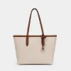 Geanta dama din Piele Naturala Crem cu Camel Aurelia picture - 1