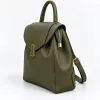 Geanta dama din Piele Naturala Kaki tip rucsac Avery picture - 2