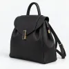 Geanta dama din Piele Naturala Neagra tip rucsac Avery picture - 2