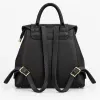Geanta dama din Piele Naturala Neagra tip rucsac Avery picture - 3