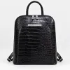 Geanta dama din Piele Naturala presa Negru tip rucsac Etsy picture - 1