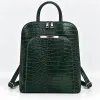 Geanta dama din Piele Naturala presa Verde tip rucsac Etsy picture - 1