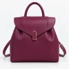 Geanta dama din Piele Naturala Pruna tip rucsac Avery picture - 1