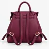 Geanta dama din Piele Naturala Pruna tip rucsac Avery picture - 3