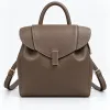 Geanta dama din Piele Naturala Taupe tip rucsac Avery picture - 1