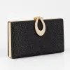 Geantă Elegantă Mila Neagra cu Cristale Aurii – Clutch de Lux pentru Evenimente Speciale picture - 3