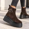 Ghete dama Piele Naturala Maro cu talp platforma Cybill picture - 2