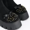 Ghete dama Piele Naturala Neagra Yun picture - 3