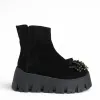 Ghete dama Piele Naturala Neagra Yun picture - 2