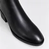 Ghete dama Piele Naturala Negre box cu talpa comoda Avery picture - 3