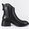 Ghete dama Piele Naturala Negre box cu talpa comoda Avery picture - 4
