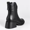 Ghete dama Piele Naturala Negre box cu talpa comoda Avery picture - 5