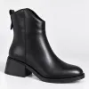Ghete dama Piele Naturala Negre box cu talpa comoda Avery picture - 2