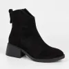 Ghete dama Piele Naturala Negre cu talpa comoda Avery picture - 3