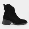 Ghete dama Piele Naturala Negre cu talpa comoda Avery picture - 1