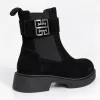 Ghete dama Piele Naturala Negre cu talpa comoda Elmas picture - 4