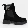 Ghete dama Piele Naturala Negre cu talpa comoda Elmas picture - 1