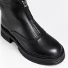 Ghete dama Piele Naturala Negre cu talpa comoda Marlow picture - 3