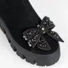 Ghete dama Piele Naturala Negre Jimmy picture - 3