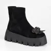 Ghete dama Piele Naturala Negre Jimmy picture - 5