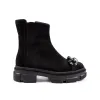 Ghete Piele Naturala  velur negru Preston picture - 4