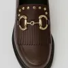 Pantofi casual dama Piele Naturala Maro ciocolata cu franjuri Glory picture - 3