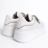 Pantofi casual Piele Naturala Albi cu funda si accesoriu Noam picture - 3