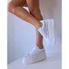 Pantofi casual Piele Naturala Albi cu textil broderie Dami picture - 3