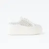 Pantofi casual Piele Naturala Albi cu textil broderie Dami picture - 2