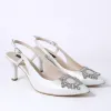 Pantofi stiletto Piele Naturala ivoire La Notte picture - 1