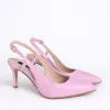Pantofi stiletto Piele Naturala roz Sandy picture - 4