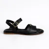 Sandale joase dama Piele Naturala Negre cu accente aurii Soft Noir picture - 4